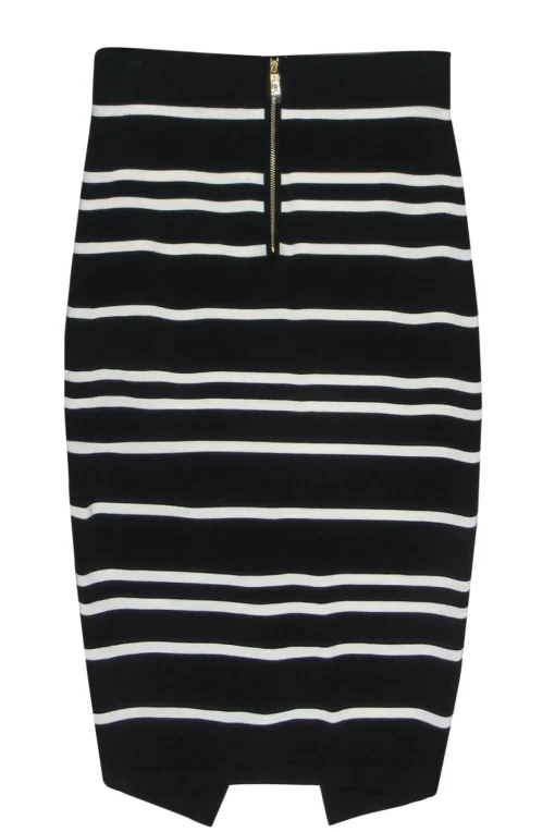 Ted Baker - Black & White Bandage "Petulia" Midi Skirt Sz 8