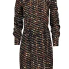 Ted Baker - Black, Brown, & Orange Print Dress Sz 4