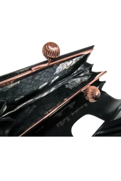 Ted Baker - Black Patent Leather Wallet w/ Rose Gold Hardware