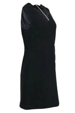 Ted Baker - Black Scalloped Sleeveless Sheath Dress Sz 6