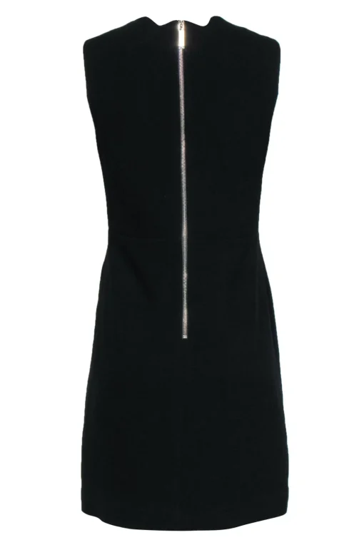 Ted Baker - Black Scalloped Sleeveless Sheath Dress Sz 6
