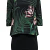 Ted Baker - Black Sheath Dress w/ Tropical Print Top Sz 6