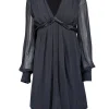 Ted Baker - Black Silk Long Sleeve Dress Sz 4