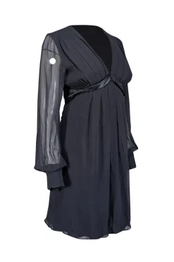 Ted Baker - Black Silk Long Sleeve Dress Sz 4