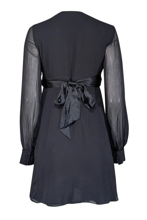 Ted Baker - Black Silk Long Sleeve Dress Sz 4