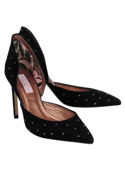 Ted Baker - Black Suede Studded Pointed Toe Pumps Sz 9.5