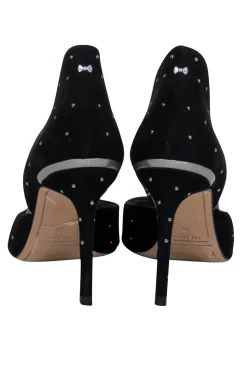 Ted Baker - Black Suede Studded Pointed Toe Pumps Sz 9.5