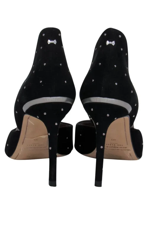 Ted Baker - Black Suede Studded Pointed Toe Pumps Sz 9.5