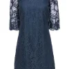 Ted Baker - Dusty Blue Lace Shift Dress Sz 4