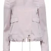 Ted Baker - Light Pink Satin Cargo Jacket Sz 2