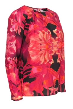 Ted Baker - Purple & Pink Floral Printed Blouse Sz 6