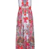 Ted Baker - White & Multi Color Floral Print Maxi Dress Sz 6