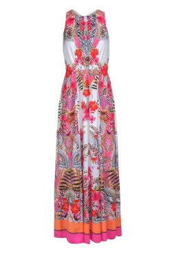 Ted Baker - White & Multi Color Floral Print Maxi Dress Sz 6