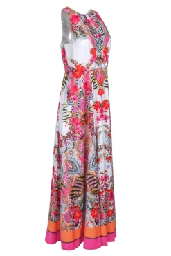 Ted Baker - White & Multi Color Floral Print Maxi Dress Sz 6