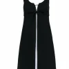 Teri Jon - Black & White Double Layer Sleeveless Shift Midi Dress Sz 4