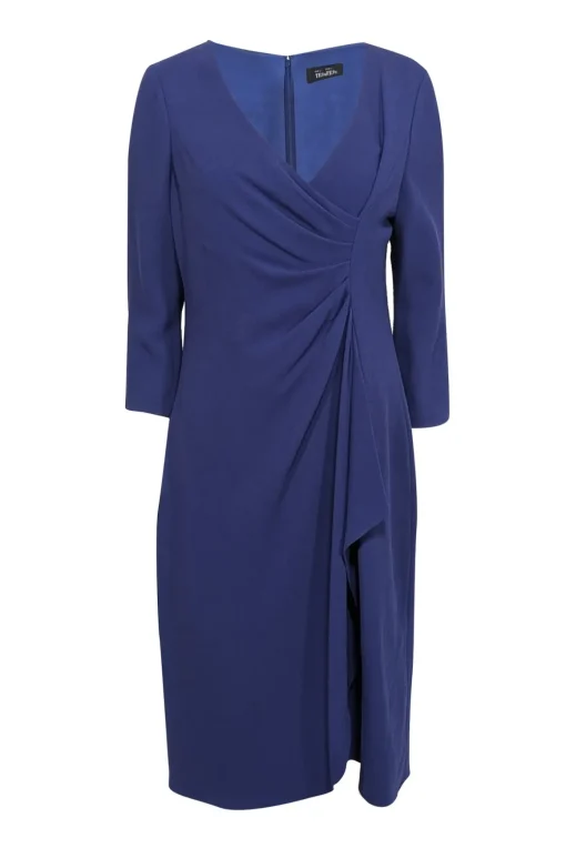 Teri Jon - Royal Blue Gathered Front Dress Sz 12