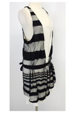 Thakoon - Black & White Cotton Blend Sleeveless Dress Sz 10