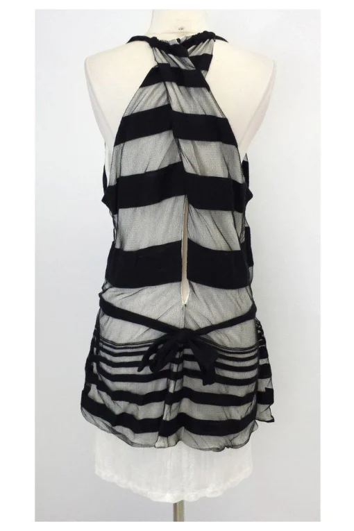 Thakoon - Black & White Cotton Blend Sleeveless Dress Sz 10