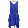 Thakoon - Blue & Purple Print Silk Sleeveless Dress Sz 6