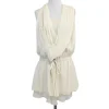 Thakoon - Cream Silk & Wool Layered Cross Back Dress Sz 4