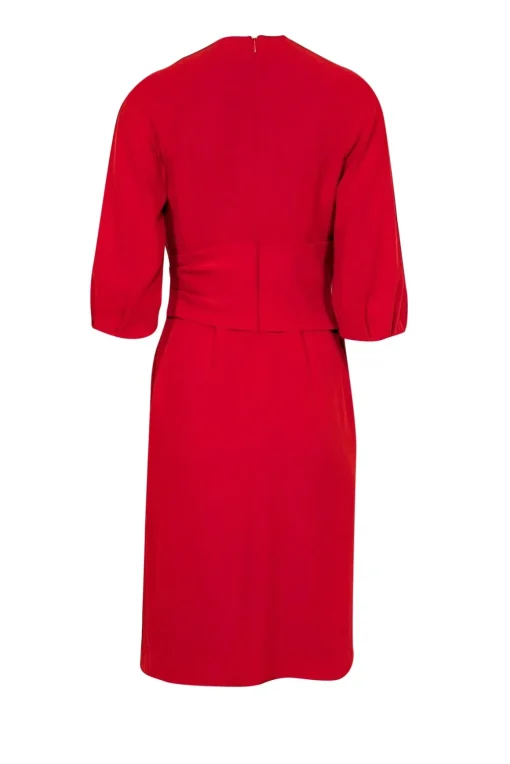 The Fold - Red Cropped Sleeve Knee Length Dress Sz 4