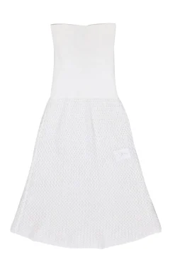 The Garment - Ivory Knit & Crotchet Midi Skirt Sz 8