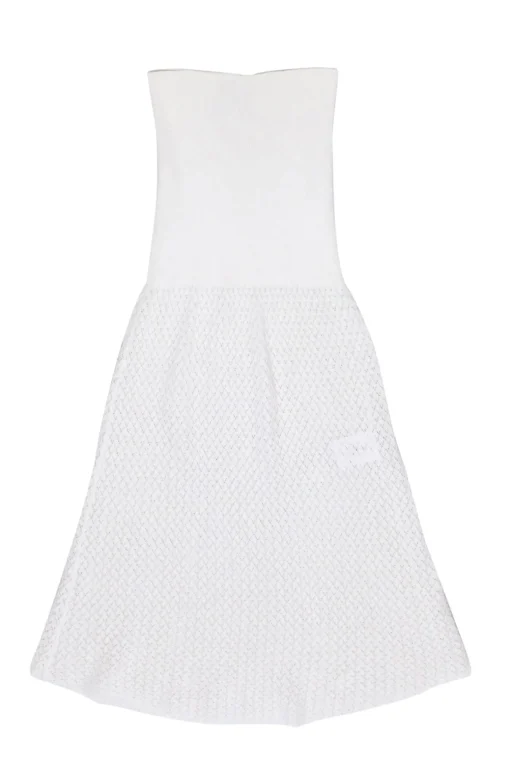 The Garment - Ivory Knit & Crotchet Midi Skirt Sz 8