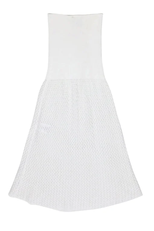 The Garment - Ivory Knit & Crotchet Midi Skirt Sz 8