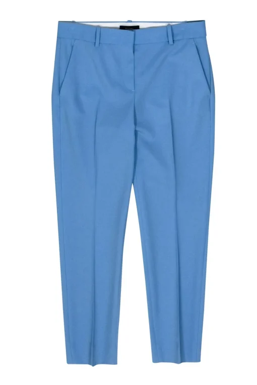 Theory - Baby Blue Tapered Leg Wool Trousers Sz 0