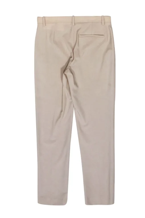 Theory - Beige Wool Slim Fit Tapered Dress Pants Sz 0