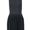 Theory - Black & White Pinstriped Sleeveless “Shell” Sheath Dress Sz P