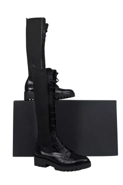 Theory - Black Laced Lug Boot Sz 10