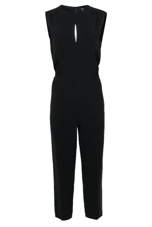 Theory - Black Sleeveless Straight Leg Jumpsuit Sz 8