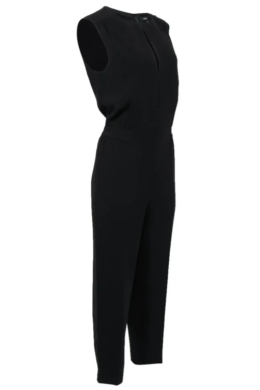 Theory - Black Sleeveless Straight Leg Jumpsuit Sz 8
