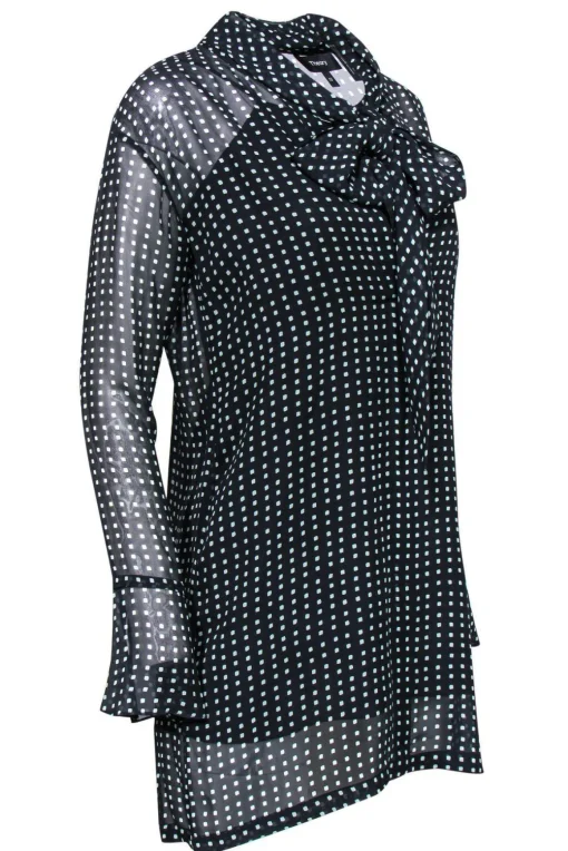 Theory - Black Square Print Shift Dress Sz 00