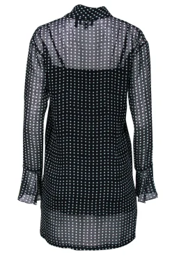 Theory - Black Square Print Shift Dress Sz 00