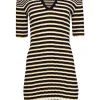 Theory - Black, Yellow, & White Striped Knit Polo Dress Sz S
