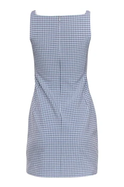 Theory - Blue & Beige Plaid Shift Dress Sz 2