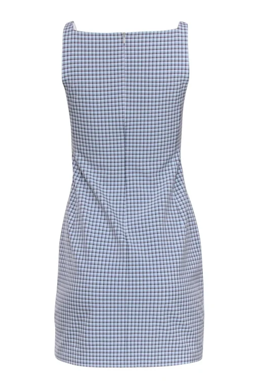Theory - Blue & Beige Plaid Shift Dress Sz 2