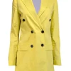 Theory - Bright Lime Linen Blend Blazer Sz 4
