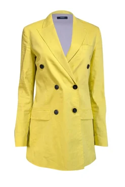 Theory - Bright Lime Linen Blend Blazer Sz 4