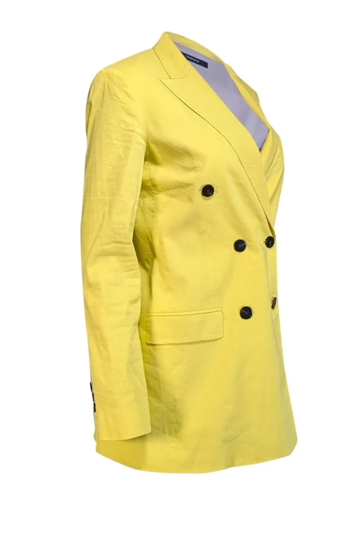 Theory - Bright Lime Linen Blend Blazer Sz 4