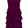 Theory - Burgundy Tiered Shift Dress Sz S