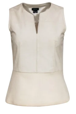 Theory - Cream Calf Fur Tank w/ Peplum Sz P