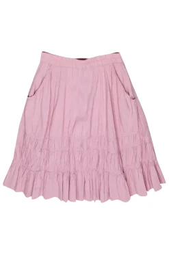 Theory - Dusty Rose Tiered Midi Skirt w/ Pockets Sz PS