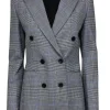 Theory - Gray Glen Plaid Double Breasted Blazer Sz 6