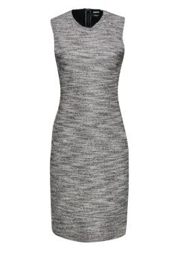 Theory - Gray Speckled Tweed Sheath Dress Sz 6