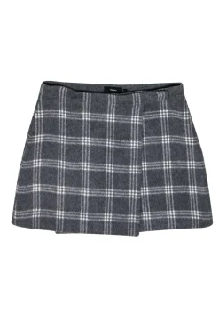 Theory - Grey Plaid Wool Blend Wrap Miniskirt Sz 8
