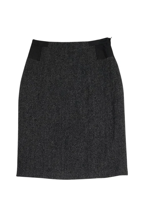 Theory - Grey Tweed Wool Blend Pencil Skirt Sz 4