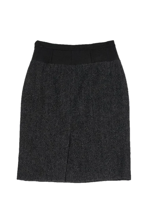 Theory - Grey Tweed Wool Blend Pencil Skirt Sz 4